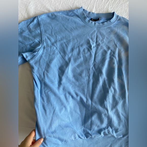 ASOS Weekend Collective oversized sweatshirt tonal embroidery logo green US 4 - Picture 15 of 15